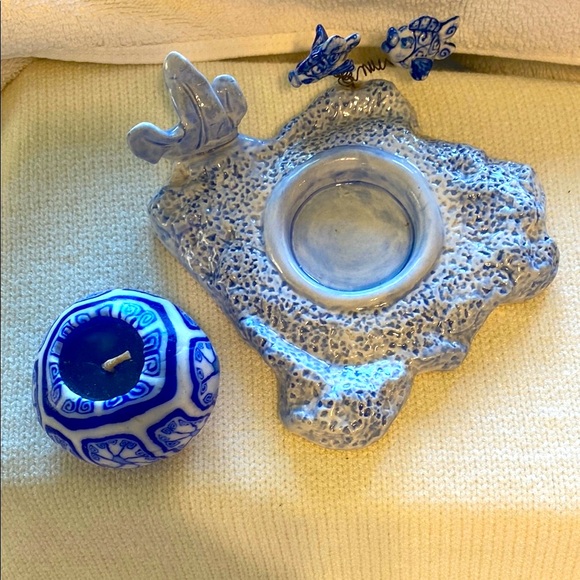 Vintage 2002 Blue Delft Fish from Blue Sky Like New Candle never been lit.🔥 - Picture 3 of 4